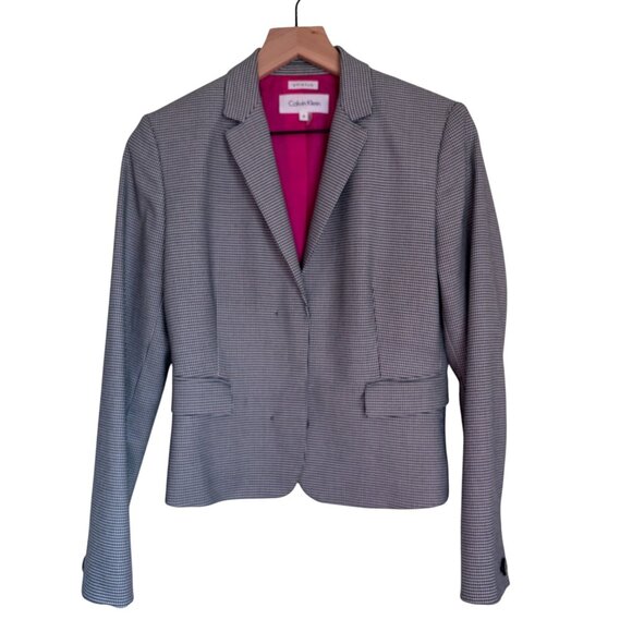 Calvin Klein houndstooth stretch skirt & jacket suit set Size 4 - Picture 7 of 9
